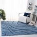 SAFAVIEH Florida Shag Collection, hoogpolig, blauw, 122 x 122 cm