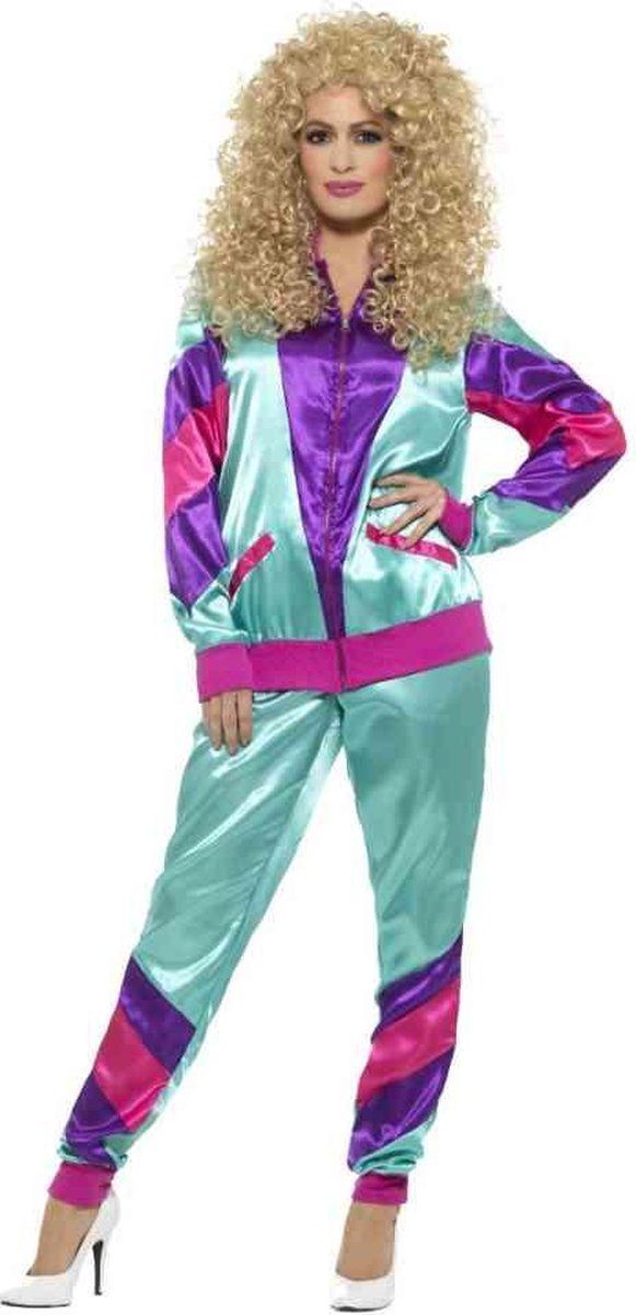 Smiffys Dames jaren 80 Fashion Shell kostuum - Jas en broek - Maat S - 43130