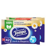 Tempo Toiletpapier, vochtig, zacht en verzorgend, duo-verpakking, 84 doekjes