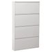 DRW Schoenenkast met 4 schuifladen van metaal in wit, 80 x 15 x 136 cm