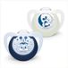NUK Disney Mickey Mouse Star Day & Night siliconen fopspeen, 18-36 mois, 2 pièces, blanc & bleu
