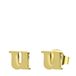Lucardi Dames Plated oorbellen letter - Oorbellen - Cadeau - Staal - Goudkleurig