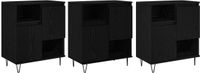 vidaXL Dressoir Zwart Eiken 60 x 35 x 70 cm
