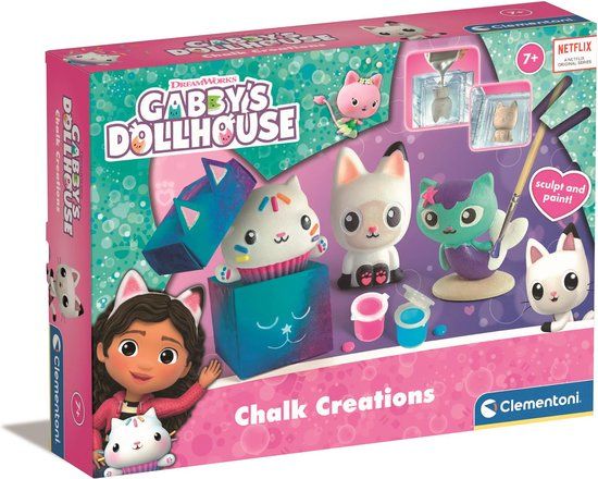 Clementoni Gabby's Dollhouse Chalk Creations Gipsen Beeldjes Maken en Schilderen