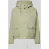 s.Oliver regular fit parka van katoenmix