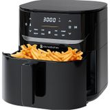 KitchenBrothers Airfryer XL - 5L - 1500W - PFAS-Vrij - Heteluchtfriteuse - 80ºC tot 200ºC - 8 Kookprogramma's - Zwart