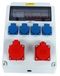 Boîtier de distribution électrique IP44 - Répartiteur de courant - Prises Schuko et 5 pôles 16–32A - ABS ignifuge - Avec protection contre les surintensités - Convient pour atelier