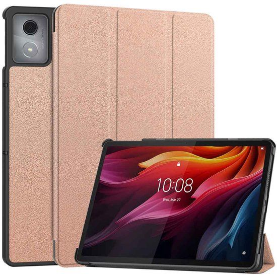 imoshion Tablet Hoes - Geschikt voor Lenovo Tab K11 Plus - Trifold Bookcase - Rosé goud