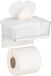 WENKO Toiletrolhouder met planchet Desulo mat wit staal