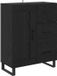 vidaXL Dressoir eiken zwart 69,5 x 34 x 90 cm