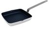 Vogue Geribbelde Grillpan / Bakpan - Zwart - Vierkant - Aluminium - 0,9 Liter - 24x24x4,1cm