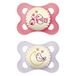 MAM Original Night kalmerende fopspeen 2-6 maanden, set van 2, roze/paars
