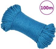vidaXL Werktouw 6 mm 100 m polypropeen blauw