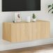 Maison Exclusive - Meuble TV avec éclairage LED, chêne Sonoma, 80x35x31 cm