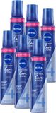 NIVEA Haarmousse Care & Hold Extra Strong - Styling Mousse - Panthenol & Vitamine B3 - Vrij van Siliconen - Voordeelverpakking - 6 x 150 ml