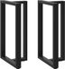 Pieds de table de bar 2 pcs forme T 60x35x(100-101) cm acier noir