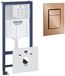Grohe Rapid SL Inbouwreservoir - inclusief Skate Cosmopolitan bedieningsplaat - S-Size - geborsteld warm sunset (koper)