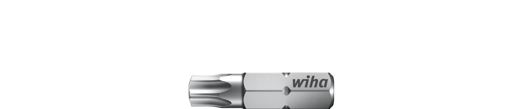 Wiha Bitset Standard 25mm (¼") TORX® Tamper Resistant (T15H) VE=2 - 38650