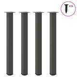 VidaXL Bartafelpoten 4 stuks 100-102 cm Staal Antraciet