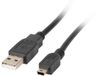 Lanberg USB 2.0 Mini-Kabel AM-BM5P voor Canon 0,3M Zwart