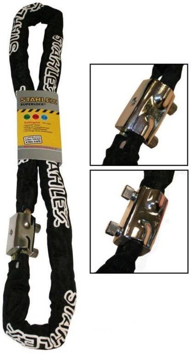 Stahlex Kettingslot - Ø10mm / 150cm - Zwart
