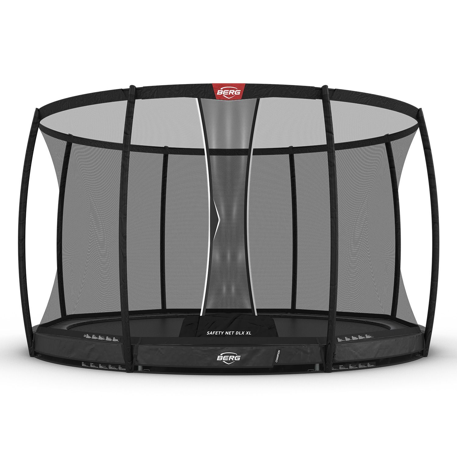 Berg inground trampoline rond Champion grijs 330 cm met veiligheidsnet deluxe