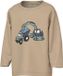 NAME IT T-shirt à manches longues garçon Taille 98 Coton Élasthanne Imprimé Beige