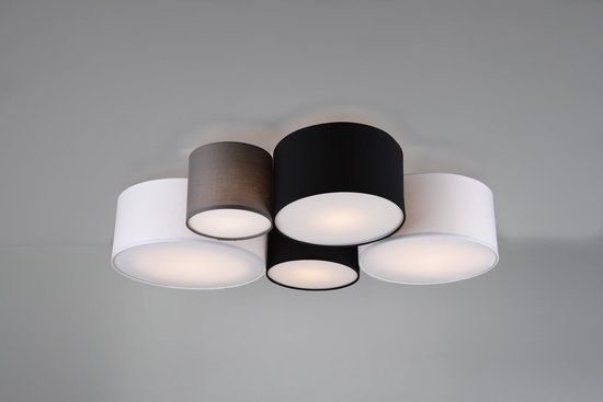 TRIO Sectos Plafondlamp - 5 lichts - Wit - 90 cm