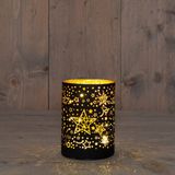 Annas Collection Cylinder glas met sterren 10led warm wit