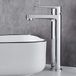 Unyqoos Messing Mélangeur à levier unique Robinet de salle de bain Lavabo Argent