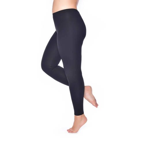 Pamela Mann Plus Size 90 Denier Footless Tights - Black