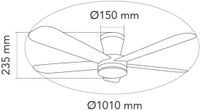 CristalRecord Plafondventilator Benda 5 blad Ø 101 cm zwart
