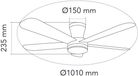 CristalRecord Plafondventilator Benda 5 blad Ø 101 cm zwart