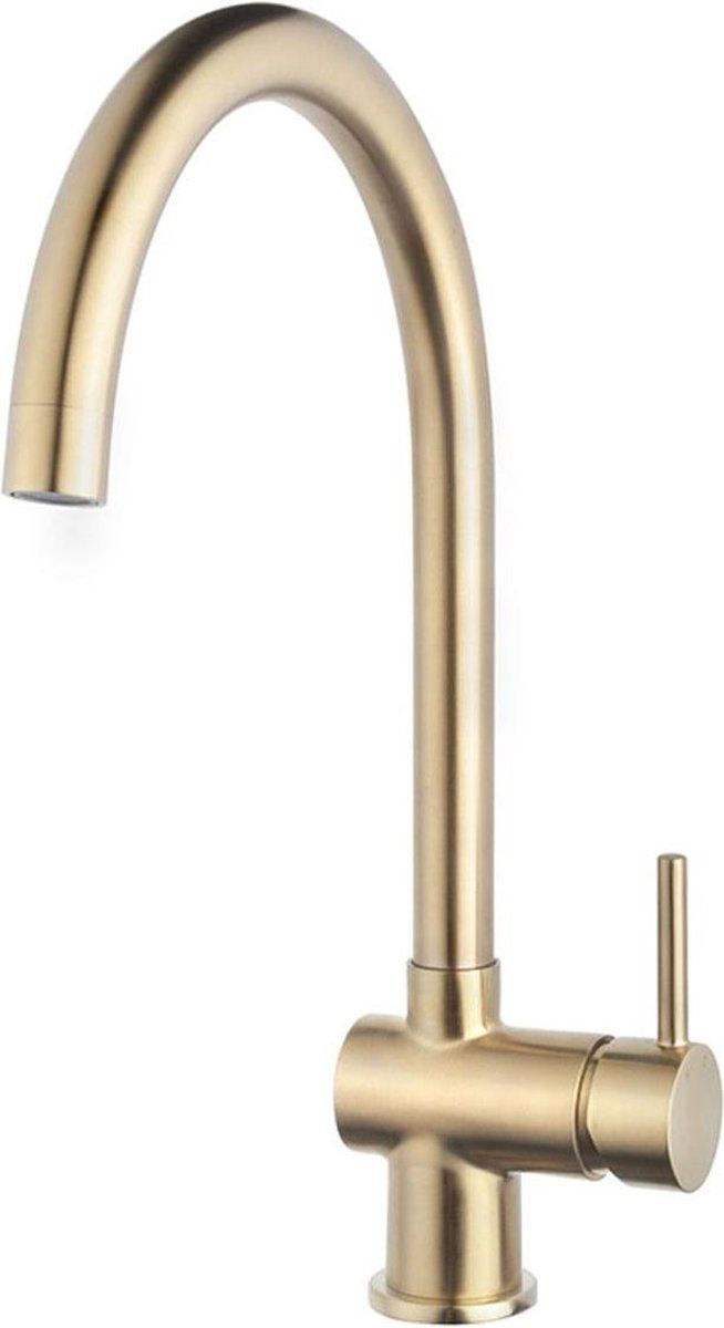 Wiesbaden Caral keukenmengkraan geborsteld messing 29.5034 zie foto