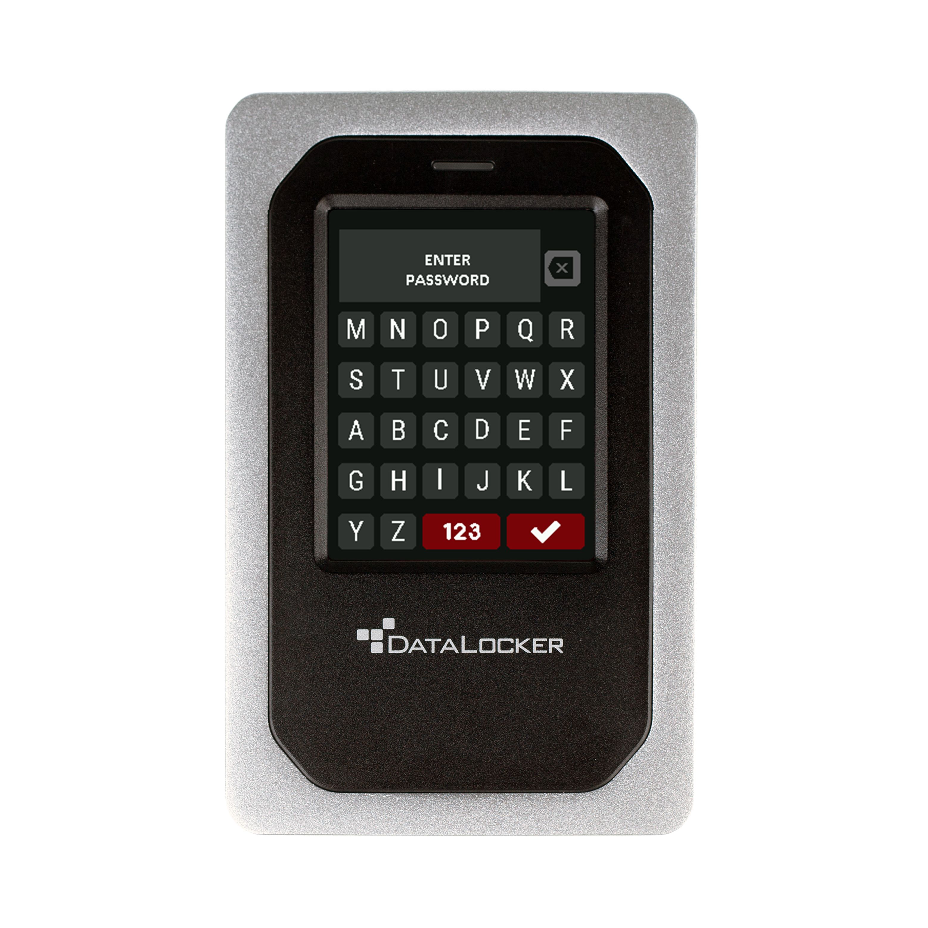 DataLocker DL4 FE 1TB External Hard Drive - USB-C - Encrypted - Aluminum/Black