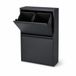 Relaxdays Prullenbak - Zwart - 4x 18 Liter - Staal & Kunststof - 72L Totaal