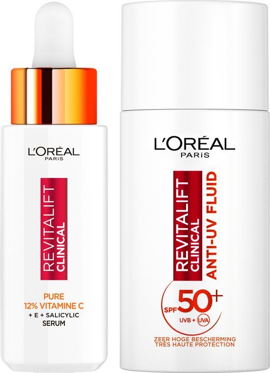 L'Oréal Paris Revitalift Clinical Duo - Serum 12% Vitamine C 30ml & UV Fluid SPF50+ 50ml