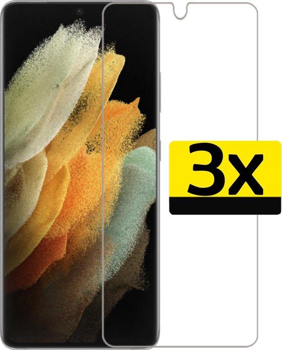 LUQ Screenprotector Samsung Galaxy S21 Ultra - 3 stuks - Blue filter - Glas