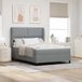 Maison Exclusive - Boxspringbed avec tête de lit, gris clair, 160 x 200 cm, rembourré