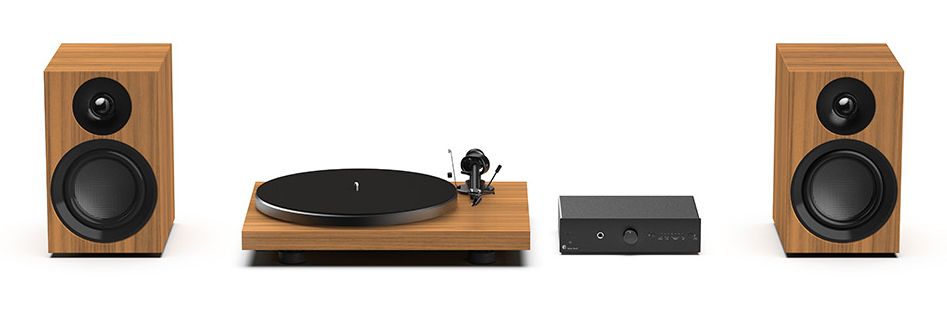 Pro-Ject PROCASEGE Home audio-midisysteem 40 W Zwart, Walnoot