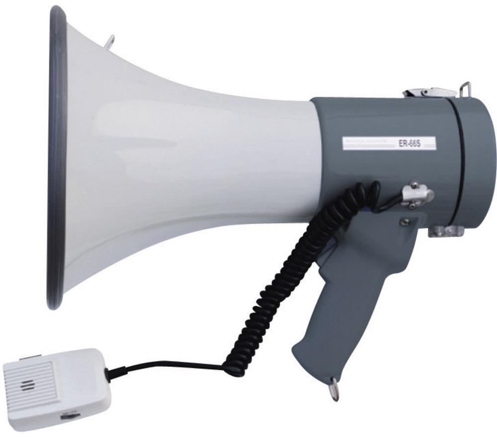 Speaka Megafoon ER-66S Met handmicrofoon Met draagriem Met geluiden