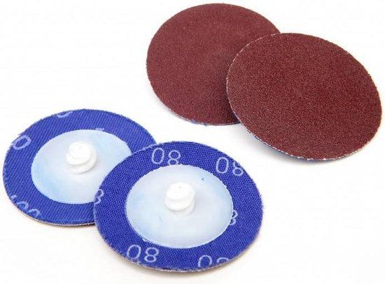 HBM 75 mm K180 Schuurschijf met Roll on opname