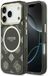 Peony Guess Hot Stamp iPhone 17 Pro Hoesje MagSafe Back Cover Or Noir
