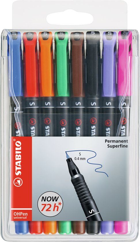 STABILO OHPen Universal Permanente Marker Etui Met 8 Kleuren