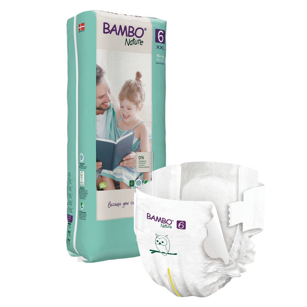 Bambo Nature Wegwerpluiers - 40 stuks - Wit