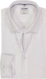 OLYMP chemise body fit - blanc avec structure diamant - facile à repasser - taille de col : 40