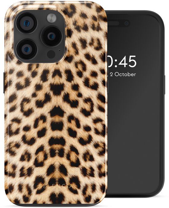 Selencia Hoesje - Geschikt voor Apple iPhone 15 Pro - Backcover geschikt voor MagSafe - Wild Leo