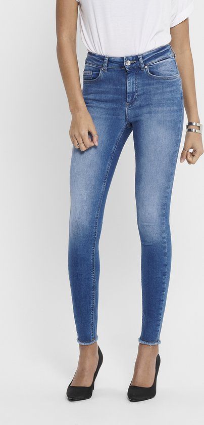 ONLY Blush Dames Skinny Jeans - Blauw - Maat XL X L34