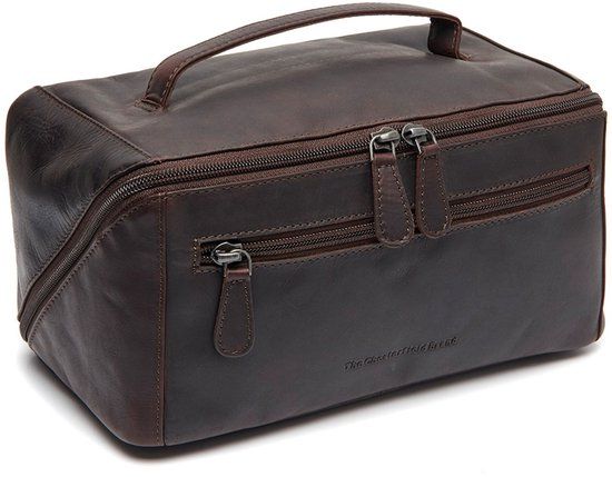 The Chesterfield Brand Chesterfield Elmia Waxed Pull Up Toilettas - Bruin