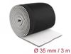 Manchon de câble Delock en néoprène flexible avec fermeture auto-agrippante 3 m x 135 mm noir / blanc